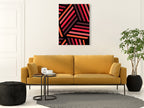 Red Monochrome Patterns IV Wall Art Print on the wall