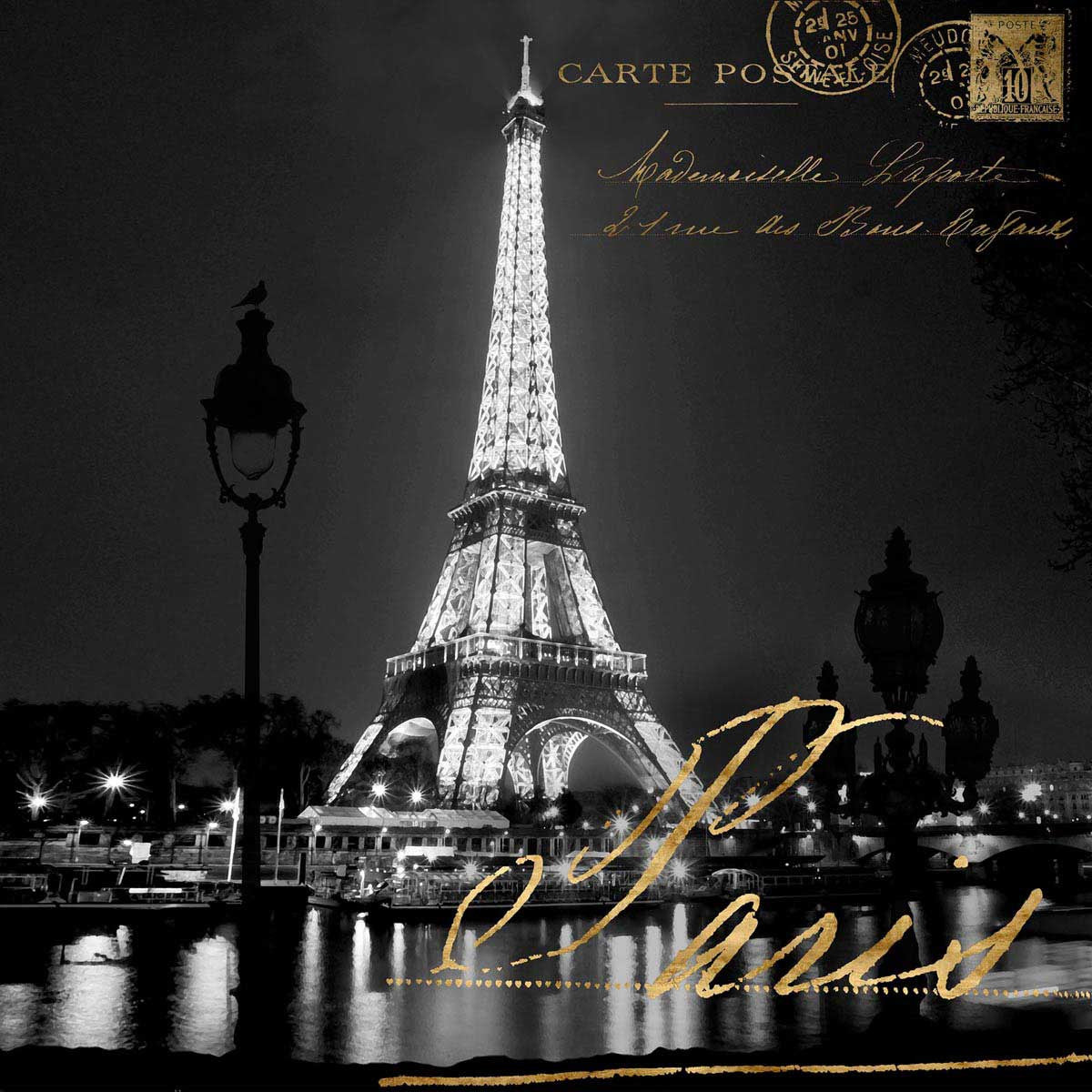 Paris At Night Wall Art Print