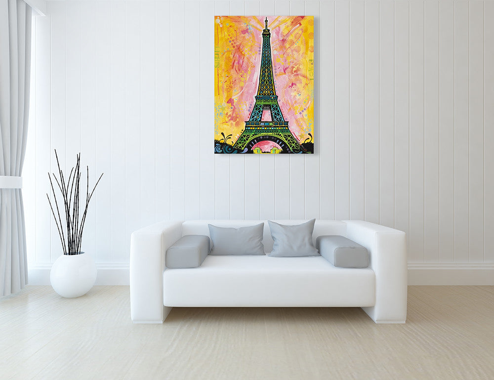 Eiffel Tower Paris Wall Art Print on the wall
