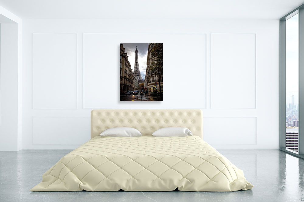 Paris Eiffel Tower Wall Art Print on the wall