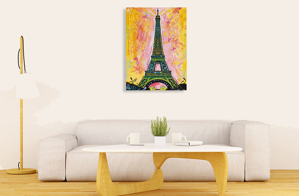Eiffel Tower Paris Wall Art Print on the wall