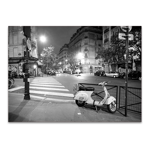 Paris France at Night Wall Art Print