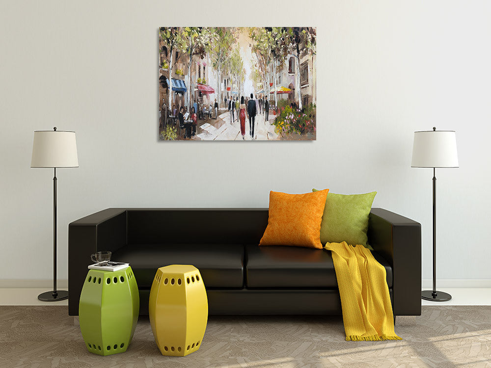 Paris Teal III Wall Art Print on the wall