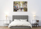 Paris Teal III Wall Art Print on the wall