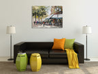 Paris Teal II Wall Art Print on the wall