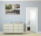 Paris Teal II Wall Art Print on the wall