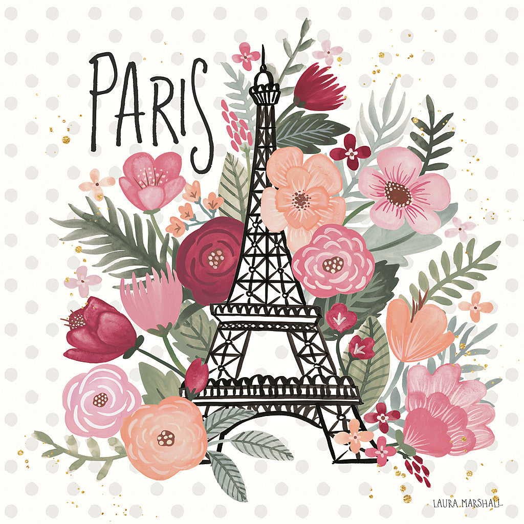 Paris is Blooming II Wall Art Print