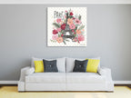 Paris is Blooming II Wall Art Print on the wall