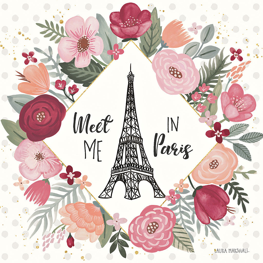 Paris is Blooming V Wall Art Print 