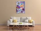 Patterned Circles III Wall Art Print on the wall