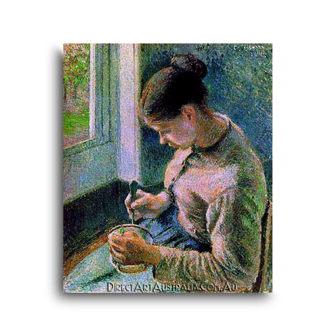 Peasant Girl Drinking her Coffee