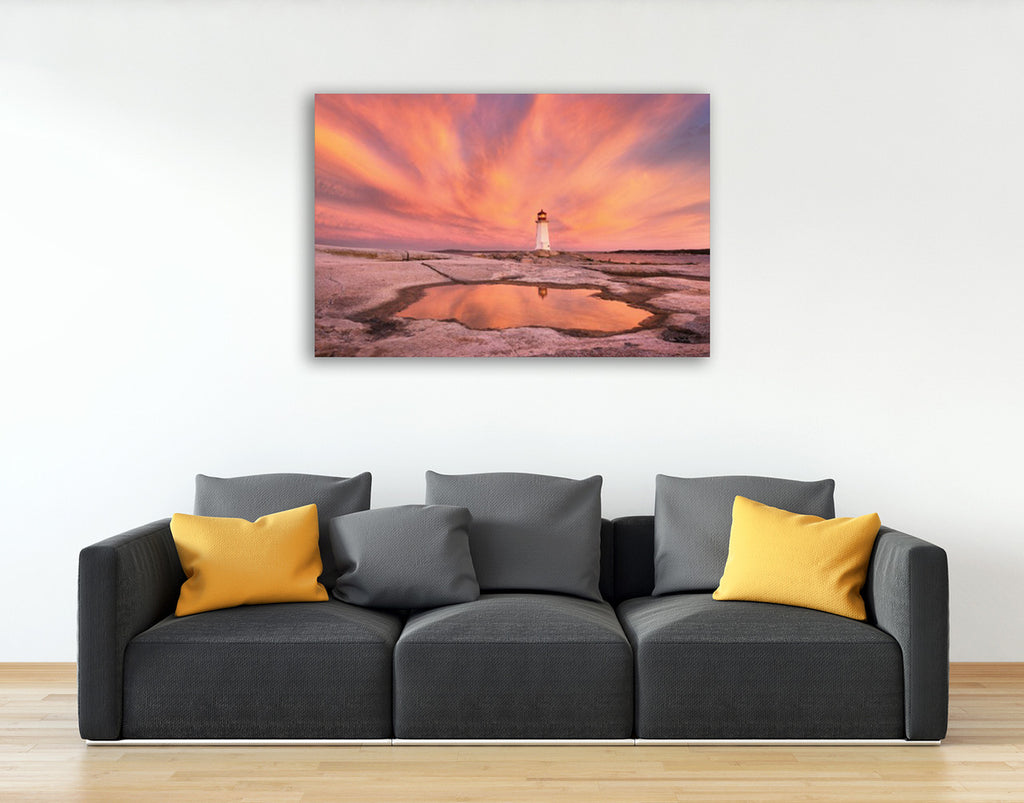 Peggys Cove Nova Scotia Wall Art Print on the wall