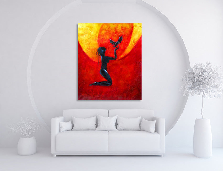 Phoenix on the wall
