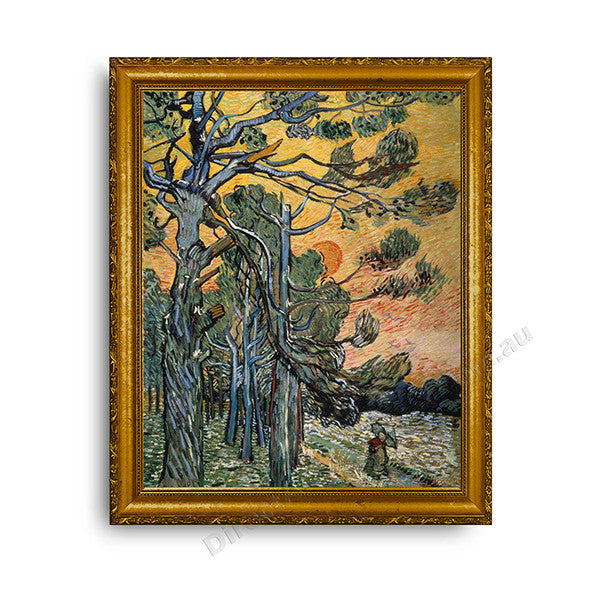 Pine Trees Gold Classic Frame