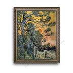 Pine Trees Ornate Silver Frame
