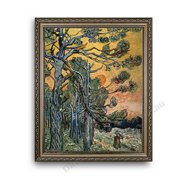 Pine Trees Ornate Silver Frame