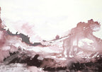 Pink Blush Ink Flow Wall Art Print