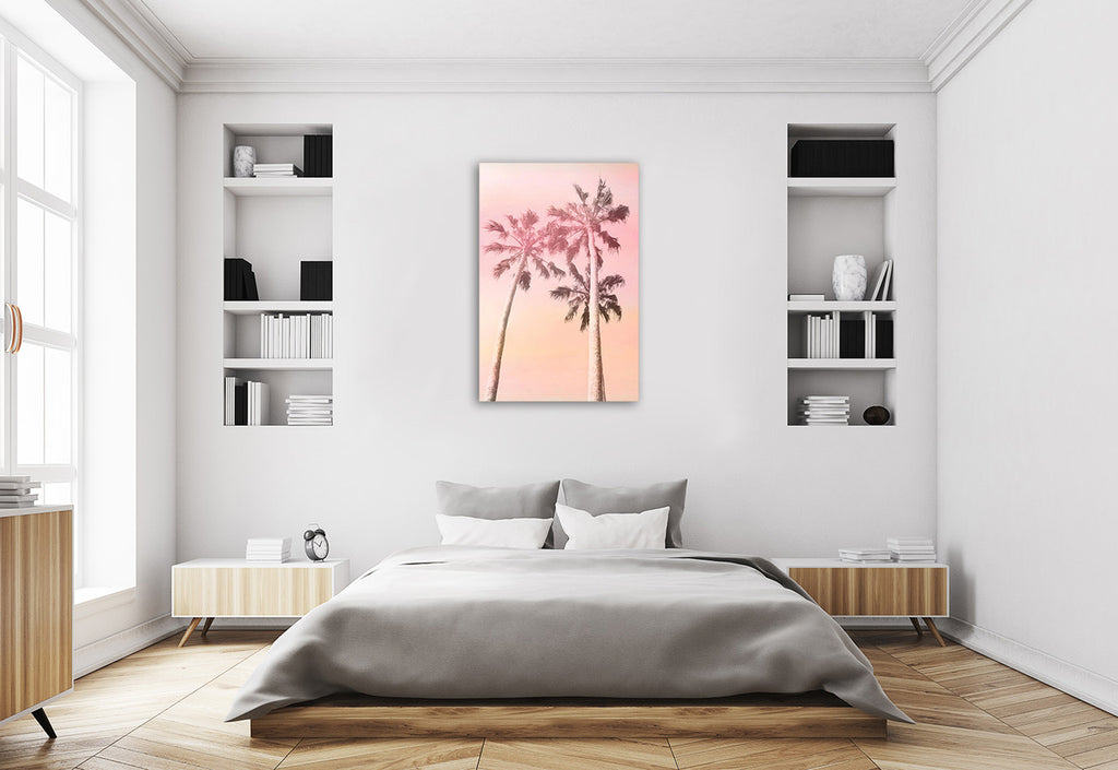 Pink Sunset II Wall Art Print on the wall