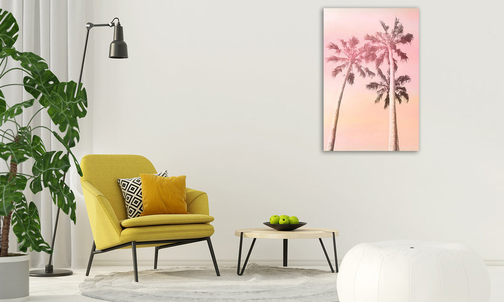 Pink Sunset II Wall Art Print on the wall