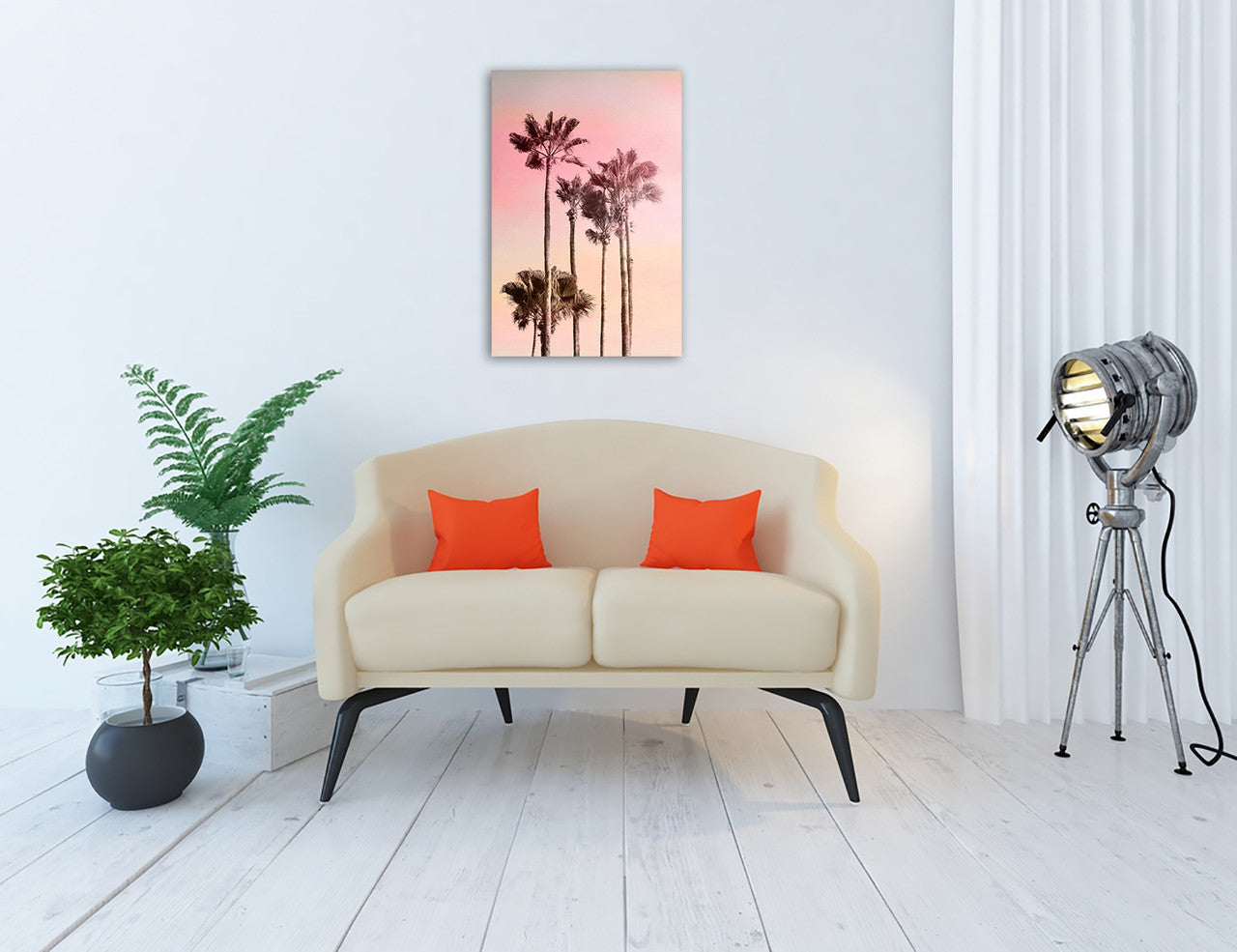 Pink Sunset I Wall Art Print on the wall