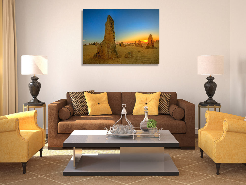 Pinnacles Desert Australia Wall Art Print on the wall