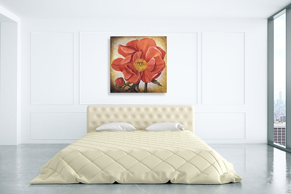 Poppy II Wall Art Print  on the wall