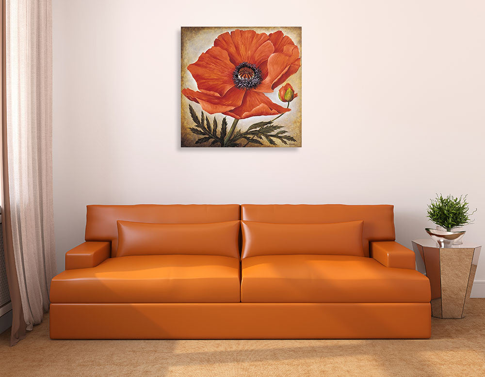 Poppy I Wall Art Print on the wall