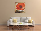 Poppy I Wall Art Print on the wall