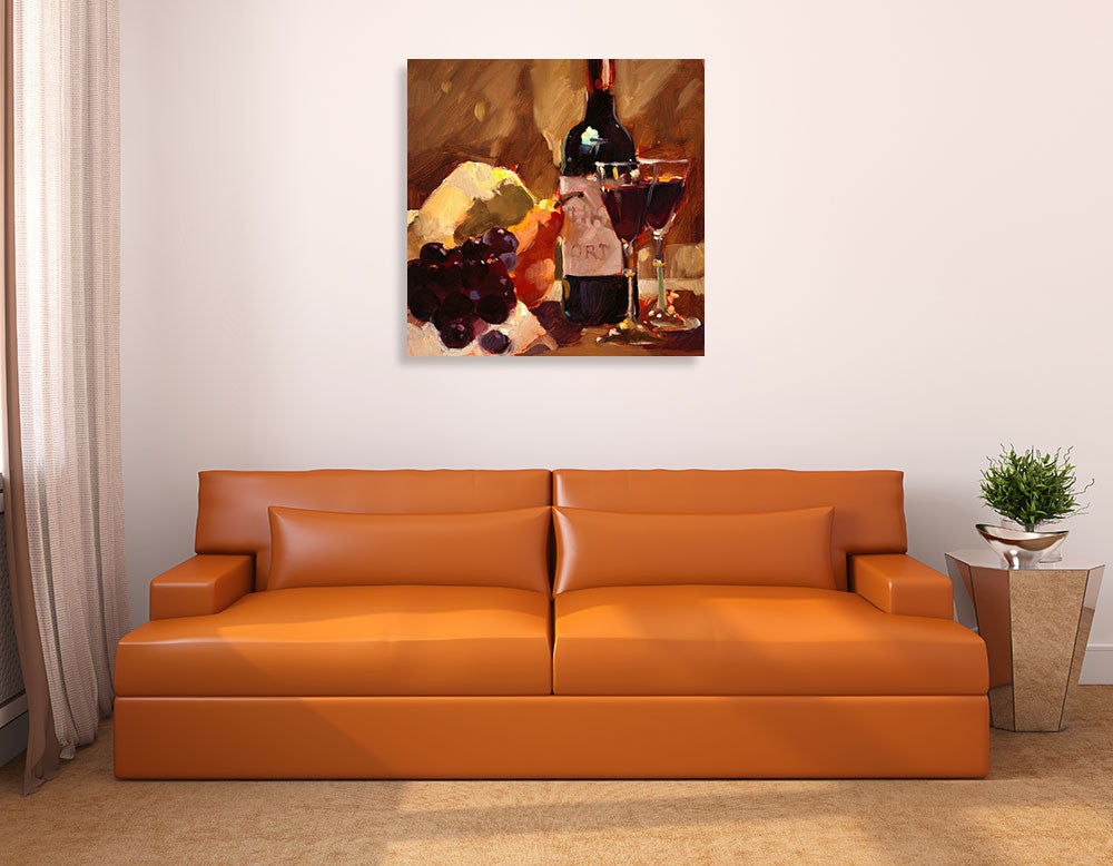 The Port and Pear Wall Art Print on the wall