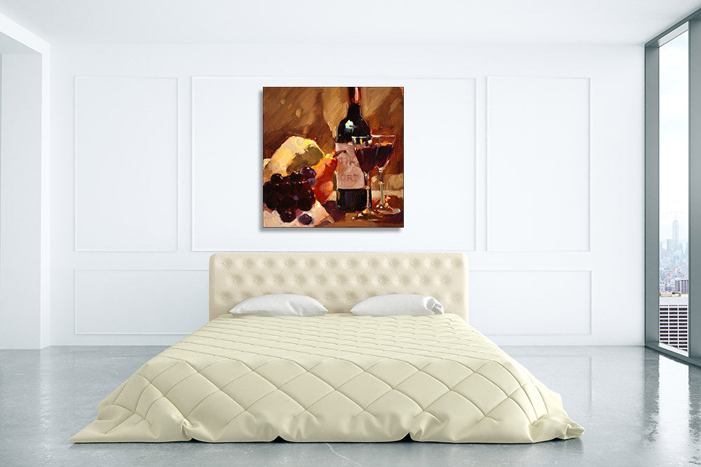 The Port and Pear Wall Art Print on the wall