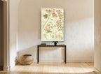 Pelargonium Plate Study floral canvas print on the wall of a hallway