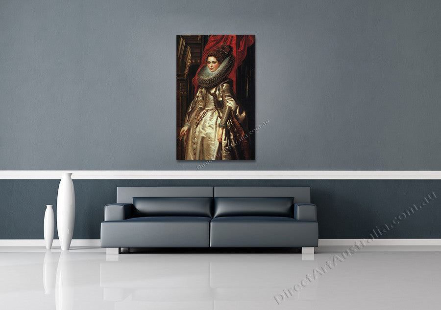 Portrait of Marchesa Brigida Spinola Doria on the wall
