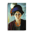 August Macke | Portrait of the Artist's Wife Elisabeth with a Hat