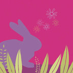 Purple Bunny Wall Art Print