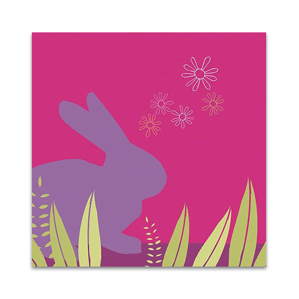 Purple Bunny Wall Art Print
