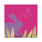 Purple Bunny Wall Art Print