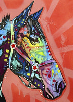 Purple Horse Wall Art Print