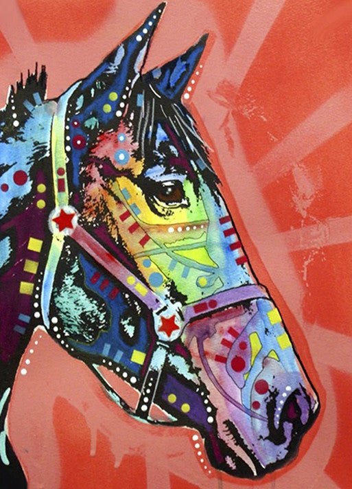 Purple Horse Wall Art Print
