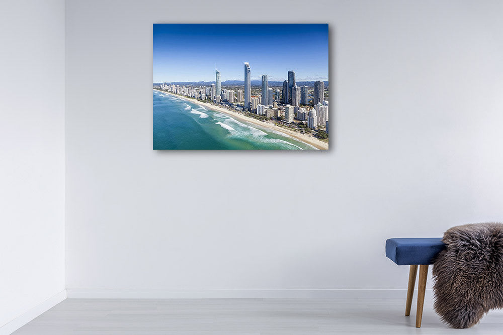Queensland Surfers Paradise Wall Art Print on the wall