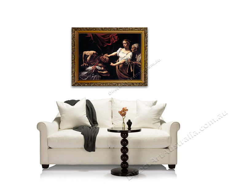 Judith Beheading Holofernes on the wall