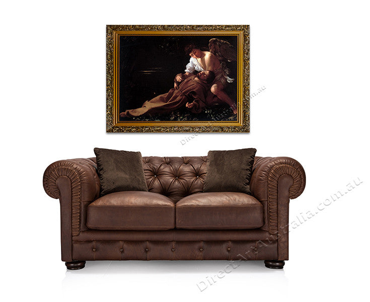 St. Francis in Ecstasy on the wall