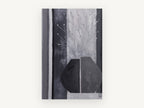 Split Vase in Grey, floral canvas wall art print, front view