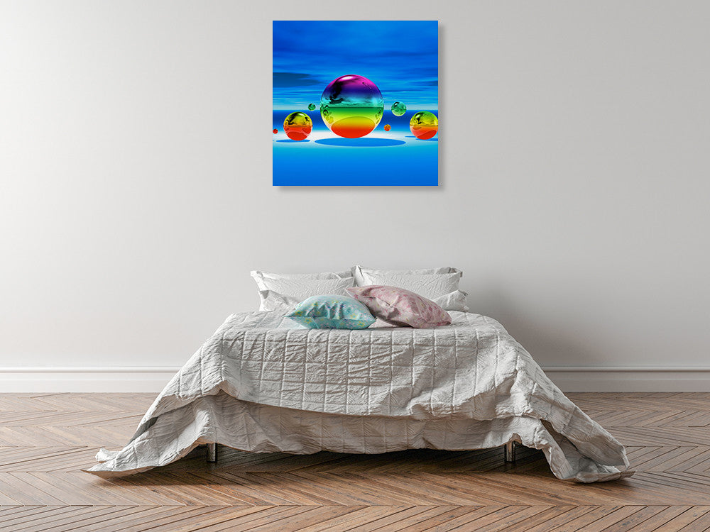 Rainbowl II Wall Art Print on the wall