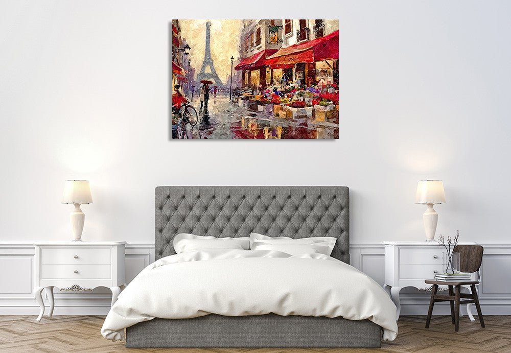 Rainy Morning in Paris Wall Print on the wall