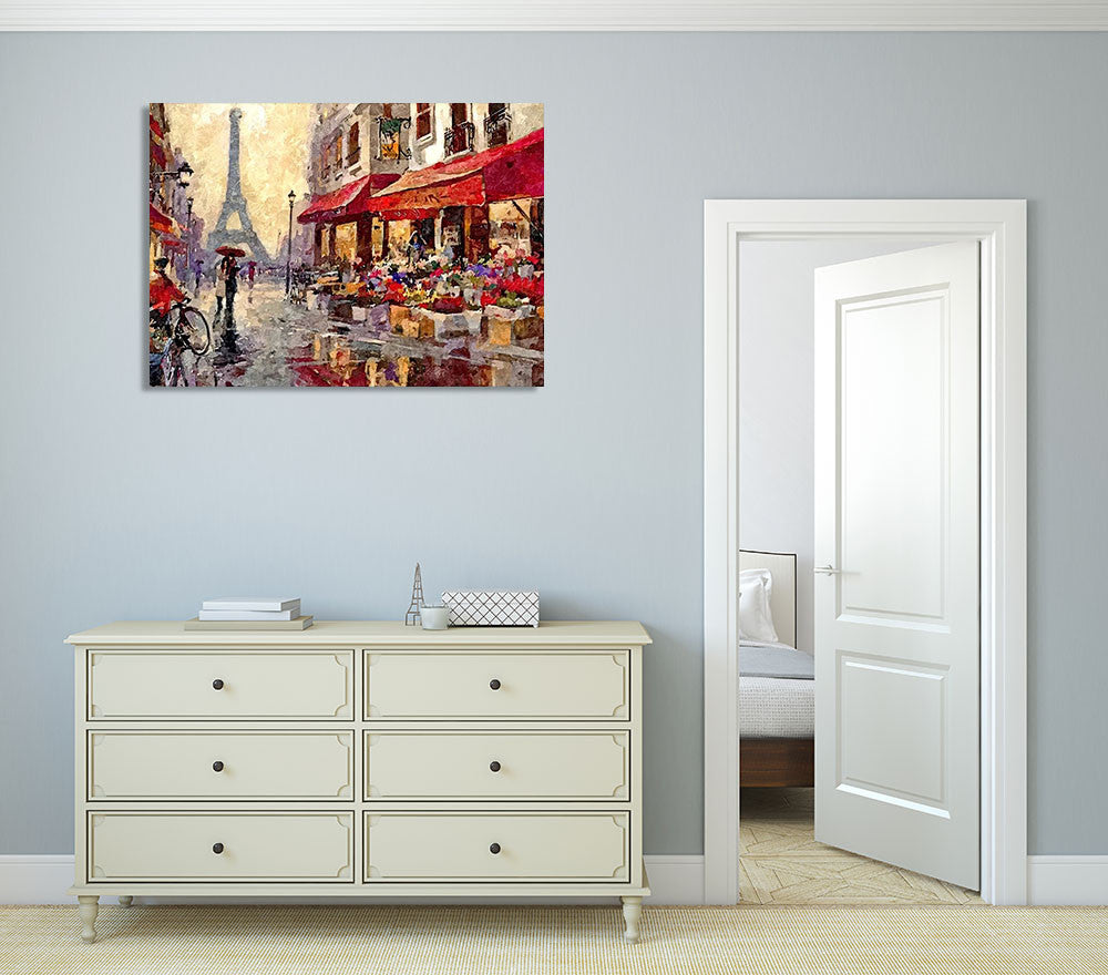 Rainy Morning in Paris Wall Print on the wall