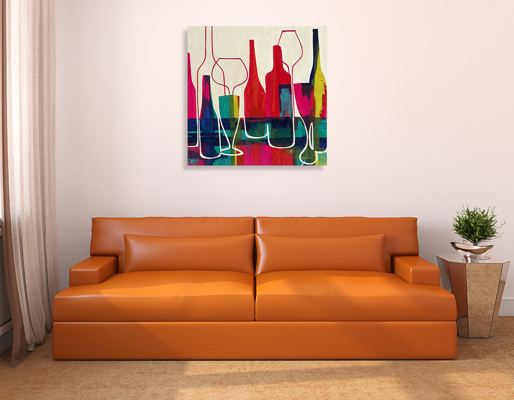 Raise Your Wine Glass Wall Art Print on the wall