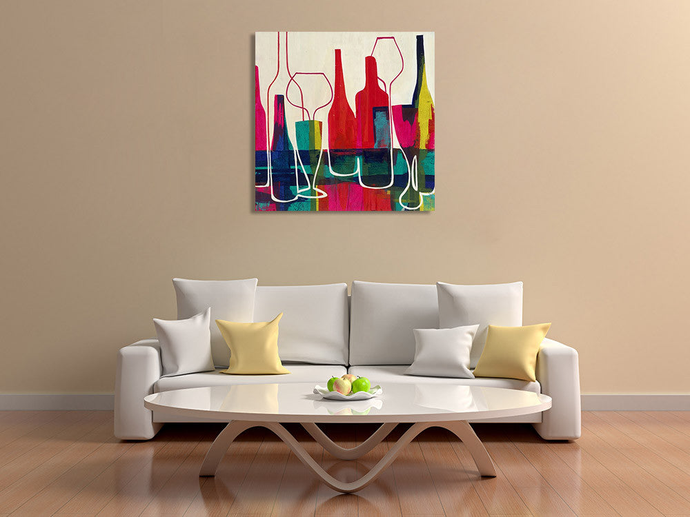 Raise Your Wine Glass Wall Art Print on the wall