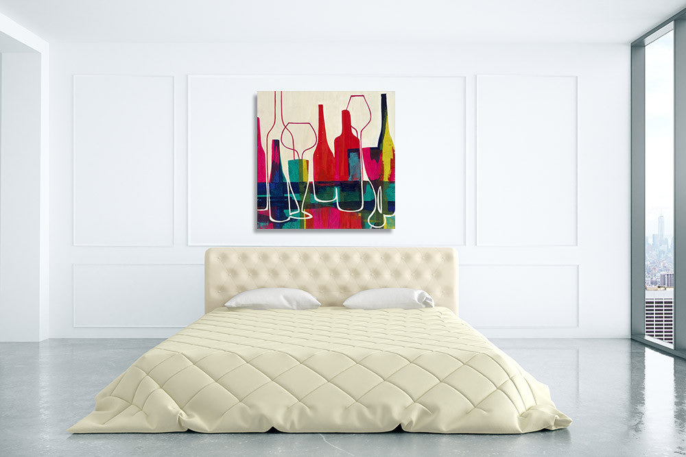 Raise Your Wine Glass Wall Art Print on the wall