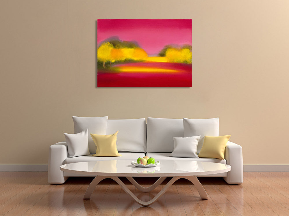 Raspberry Fantasy Wall Art Print on the wall