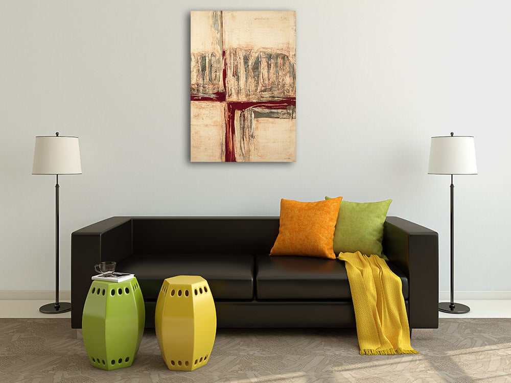 The Red Crossing Wall Art Print on the wall